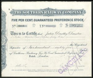 Southern Railway Co., 1924, Guaranteed preference stock, Waterlow