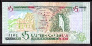 Montserrat: ECC Bank. Five dollars, (2000), A781757M, (Pick 37m), AU. - Image 2