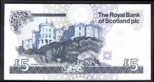 The Royal Bank of Scotland plc. Five pounds, 29-4-1998, (BYB; 843b), UNC. - Image 2