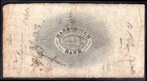 Harborough Bank: Leicestershire, Five pounds, 17-3-1841, for Inkersole, Goddard and Goddard, (Outing; 1397g), GF. - Image 2