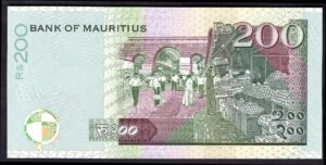 Mauritius, Bank of Mauritius, 200 rupees, 2004, AT 670673, (Pick 57a), AUNC. - Image 2