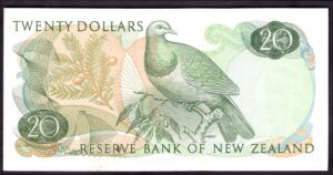 New Zealand: Reserve Bank, 20 dollars, (1977-81), YJ 990662*, replacement, (Pick 167d), NEF. - Image 2