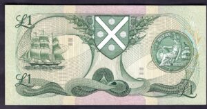 Bank of Scotland, One pound, 4-11-1980, last series for date, D/31 0079363, (Banknote Year Book; SC 109d), AU. - Image 2