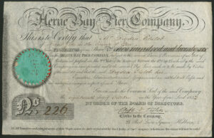 Herne Bay Pier Co., one share, 1832