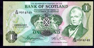 Scotland, Bank of Scotland, 1 pound, 4-11-1980, series D/26 (BNYB SC109d). UNC.