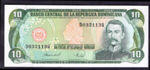 Dominican Republic: Banco Central. 10 pesos. 1988. D032113Q. (Pick 119c). UNC.