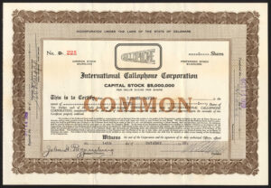 USA: International Callophone Corporation, preference and common shares, 1920 - Image 2