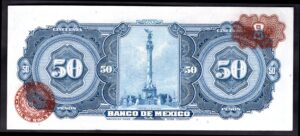 Mexico: Banco De Mexico, 50 pesos, 25-1-1961, KL L2762417, (Pick 49m), GEF. - Image 2