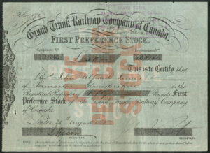 Canada: Grand Trunk Railway Co. of Canada, First pref stock, 1885