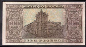 Spain, Banco De Espana, 100 Pesetas, Burgos, 20-5-1938, (Pick 113a). EF. - Image 2