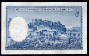 Scotland, National Commercial Bank, 5 pounds, 4-1-1966, series L 025348 (PMS NC9). GVF. - Image 2