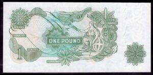 Bank of England, J.B. Page, 1 pound, (1970), Replacement MW- mid series (EPM B323). AUNC - Image 2