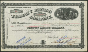 USA: Trophy Mining Company, $10 shares, 1880, #48