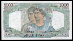 France, Banque de France, 1,000 francs, last date 29-6-1950, 1661923784 (Pick 130c). NEF.