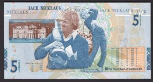 2005 Scotland Royal Bank Of Scotland 5 Pound Note - Jack Nicklaus - Uncirculated