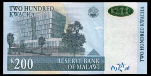 Malawi, Reserve Bank, 200 kwacha, 1-10-2003 (Pick 47b), AY7335215. AUNC. - Image 2
