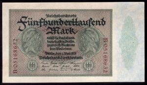 Germany, Reichsbanknote, 500,000 mark, 1-5-1923, Series B (Pick 88a). GEF.