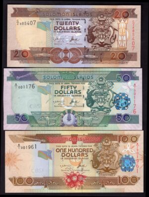 Solomon Islands; Central Bank. 2 -100 dollars. (2004-). Houenipwela-Fanega signatures. - Image 3