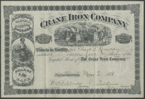 USA: Crane Iron Co., $50 shares, 1888 - Image 1