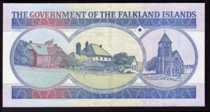 Falkland Islands, Government Issue, 50 pounds. 1st July 1990 (Pick 16). AUNC. - Image 2