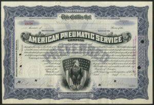 USA: American Pneumatic Service Co., preferred shares, 1899
