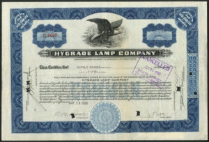 USA: Hygrade Lamp Co., <100 shares, 1930