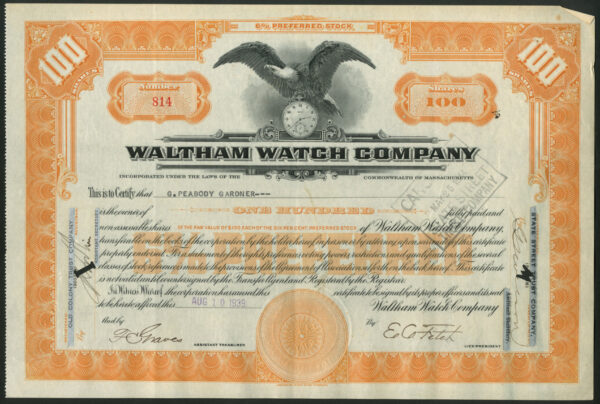 Waltham Watch Co orng