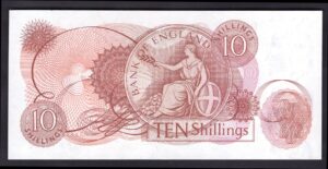 Bank of England, J.S.Fforde, 10 shillings, (1967), penultimate last run 98Z 886788 (EPM B309). EF. - Image 2