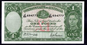 Australia, Commonwealth Issue, £1, (1942), J89 694777 (Pick 26b). AUNC.