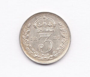 Victoria, threepence, 1887, GEF - Image 2