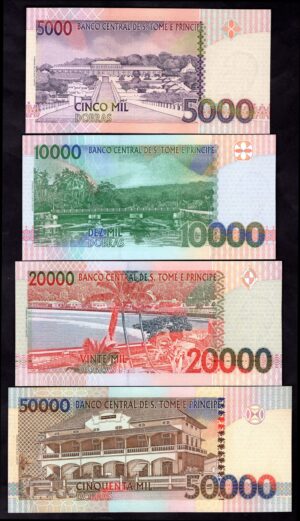 St Thomas & Prince, Banco Central, 4 notes, 1996 (WPM 65b, 66a, 67a & 68) - Image 2