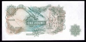 Bank of England, J.S.Fforde, £1, (1967), first series B25Y (EPM B301). VF-EF. - Image 2