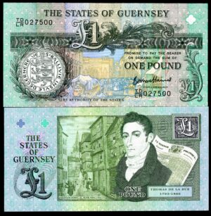 Guernsey, States Issue, 1 pound, (2013), De La Rue 200th Anniversary (BNYB GU37; Pick 62). UNC.