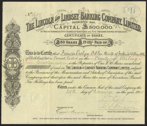Lincoln and Lindsey Banking Co