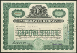 USA: Parke, Davis & Co., capital stock, 1932