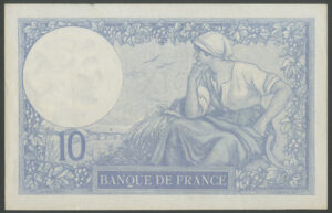 France, Banque de France, 10 francs, 14-1-1928, series A.47452 (Pick 73d). GVF. - Image 2