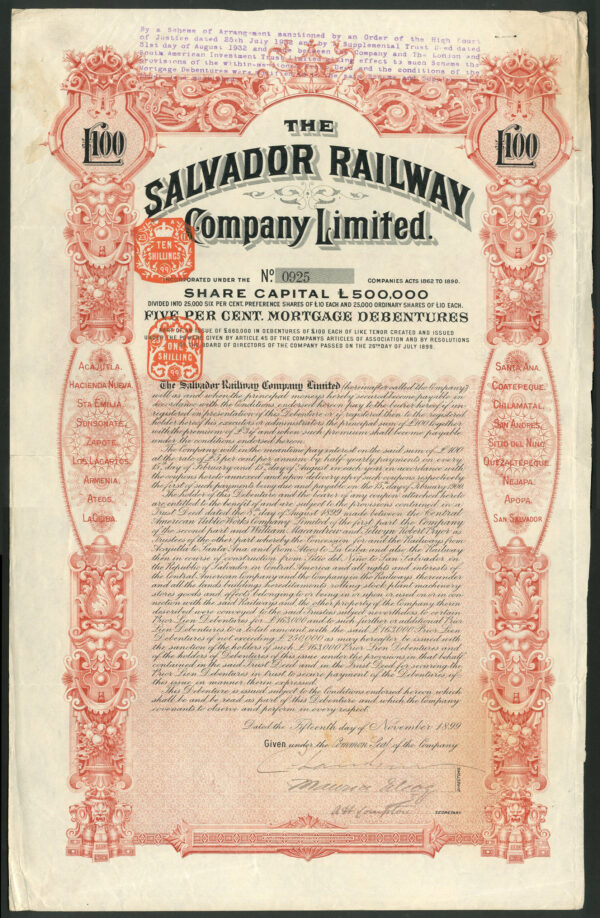 Salvador Railway Co 100