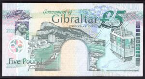 Gibraltar, Government Issue, £5, 2000 Millenium commemorative, UNC - Image 2