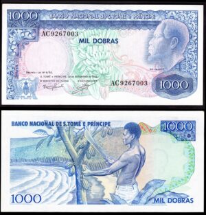 St Thomas & Prince, Banco Nacional, 1,000 dobras, 30-9-1982, AC 9267003 (WPM 59). NEF.