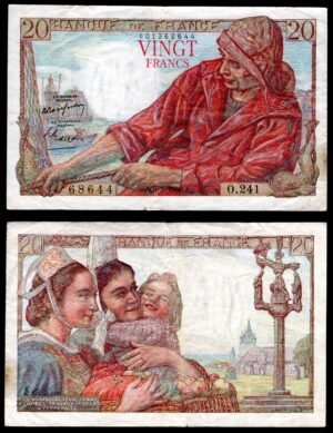 France, Banque de France, 20 francs, last date, 9-2-1950, 601363644 (Pick 100d). NVF.