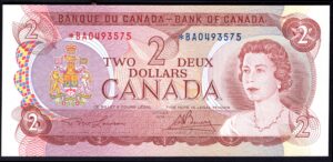 Canada, Bank of Canada, $2, 1974, replacement, *BA 0493575 (Pick 86ar). AUNC.