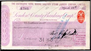 London & County Banking Co. Ltd., Eastborne Royal Marine Sanitary Steam Laundry, 18[92] - Image 1