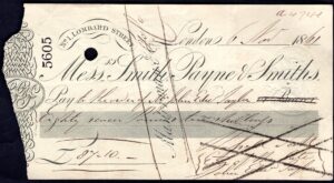 Messrs Smith, Payne & Smiths, Lombard Street, London, 18[61/62].