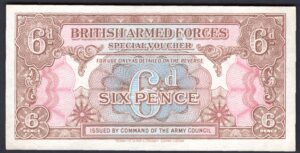 Great Britain, Military, 6 pence (1946) (WPM M11). VF-EF.