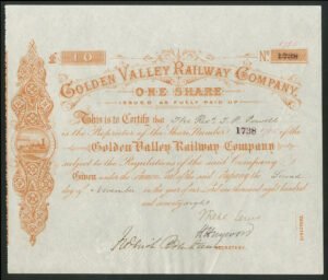 Golden Valley Railway Company, one shares of £10, 187[8]