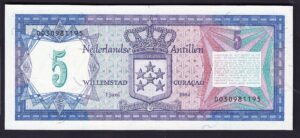 Netherlands Antilles, Bank Van Nederlandse Antillen, 5 Gulden, 1-6-1984 (Pick 15b). AUNC. - Image 2