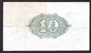 Treasury, Bradbury, 10 shillings, third issue (1918), B/87 672510 (EPM T20). Crisp VF. - Image 2