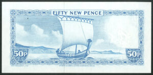 Isle of Man, Government Issue, 50 New Pence, (1979), C series (BNYB IM24). UNC. - Image 2
