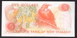 New Zealand, Reserve Bank, $5, Knight signature (1975-77). Replacement 991 403509* (WPM 165c). AU. - Image 2
