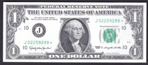 U.S.A., Federal Reserve, $1, 1963, Kansas City, replacement (Pick 443a), AUNC